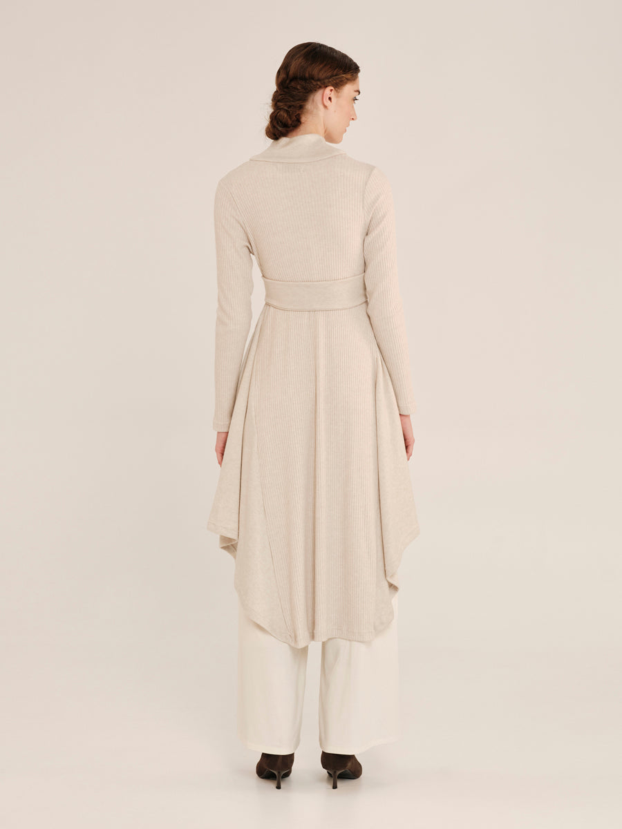 'SOFTWEAR' ASYMMETRIC LONG CARDIGAN