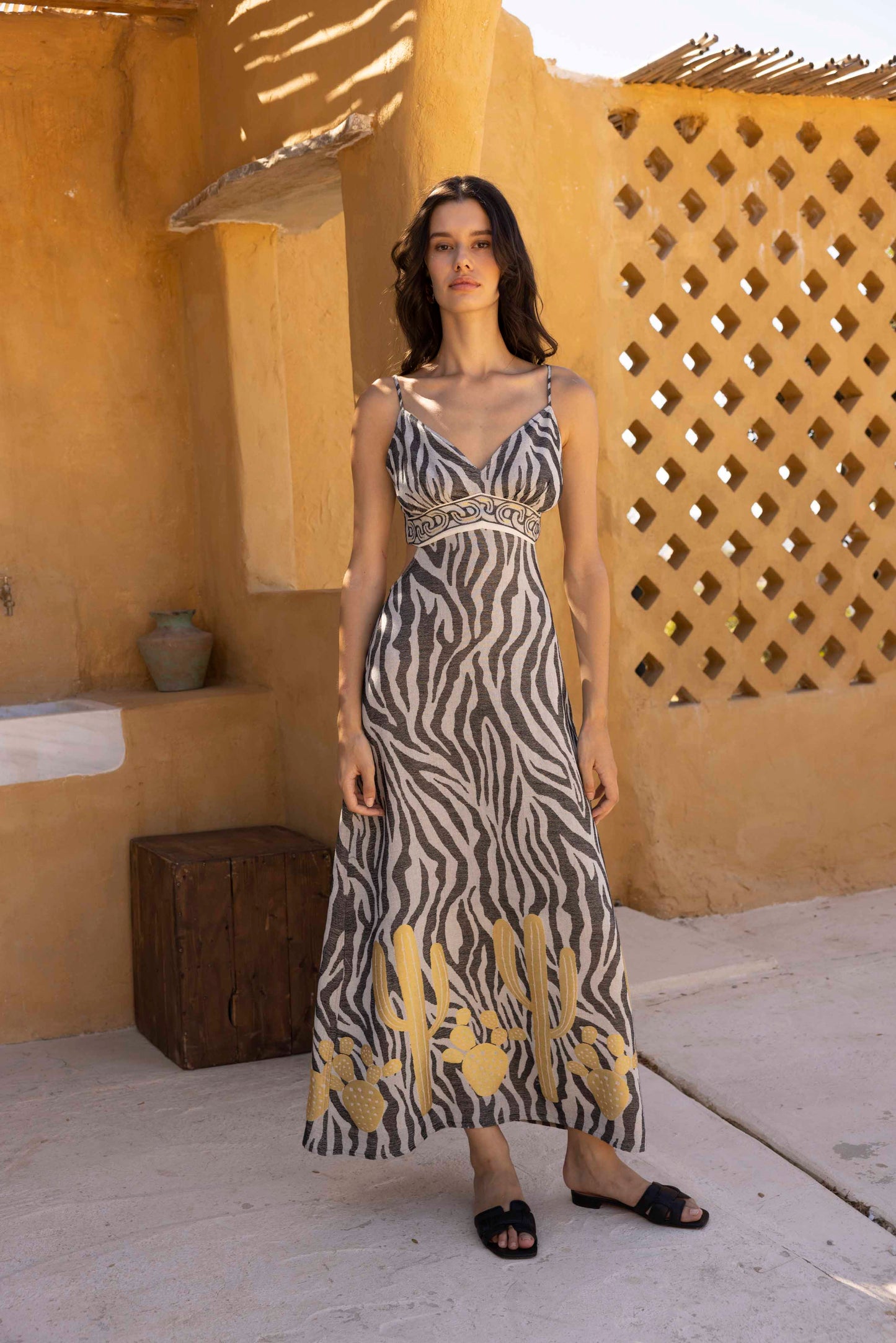 CAMELIA ZEBRA DRESS