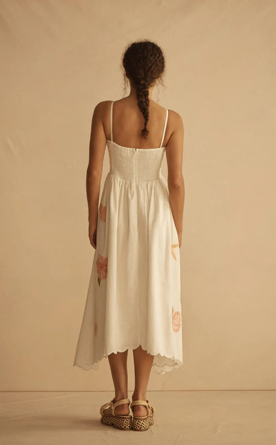 ALCIO SCALLOP MIDI DRESS