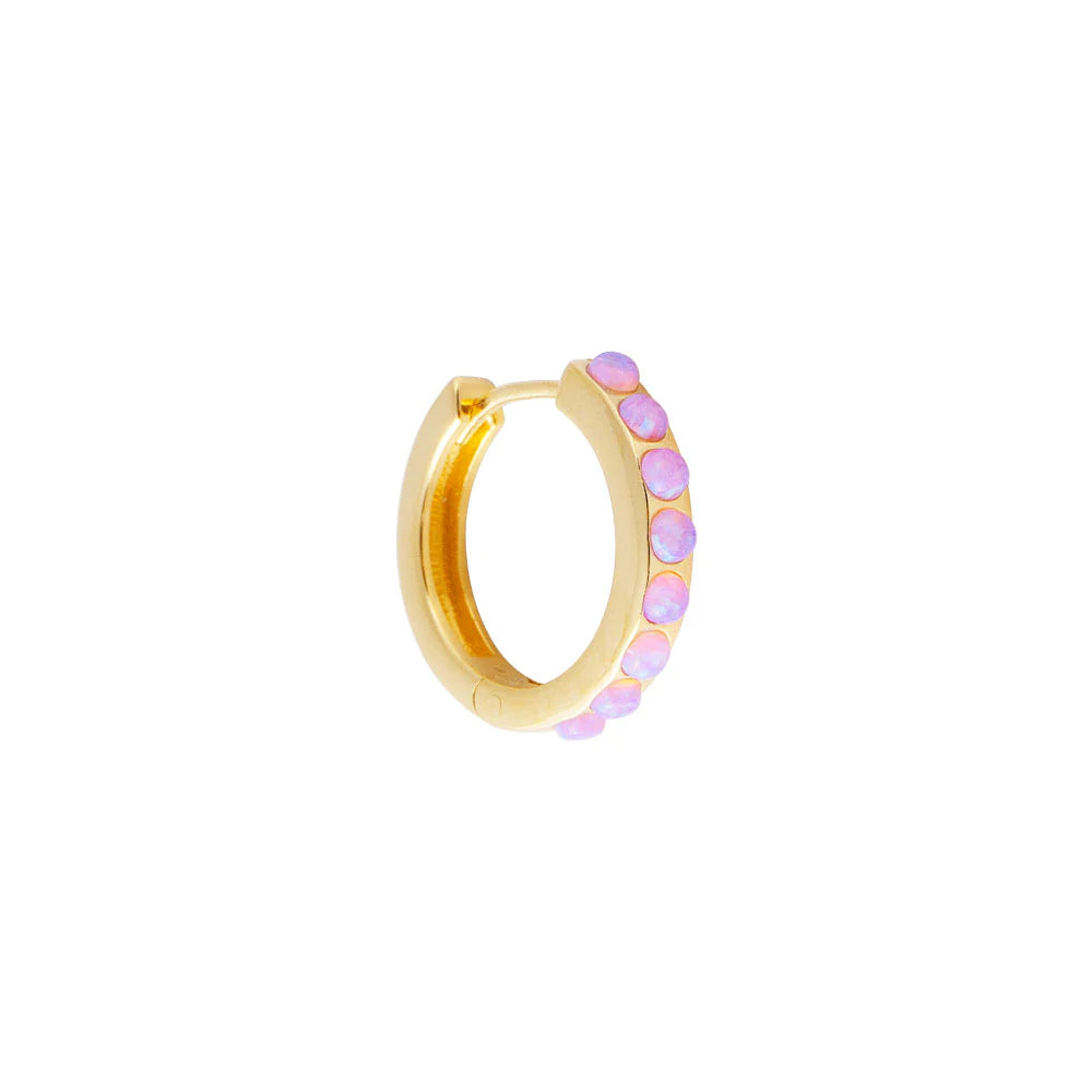 PINK OPAL CRYSTAL MIDI HOOP