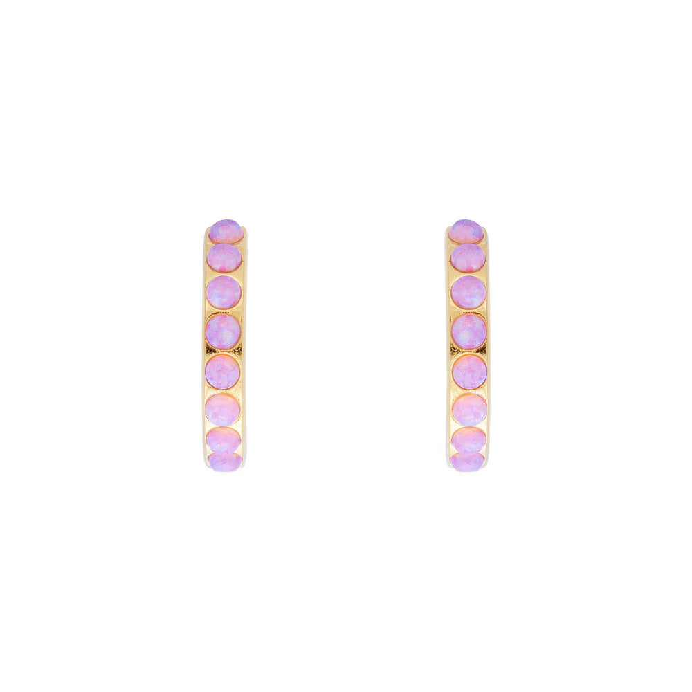 PINK OPAL CRYSTAL MIDI HOOP
