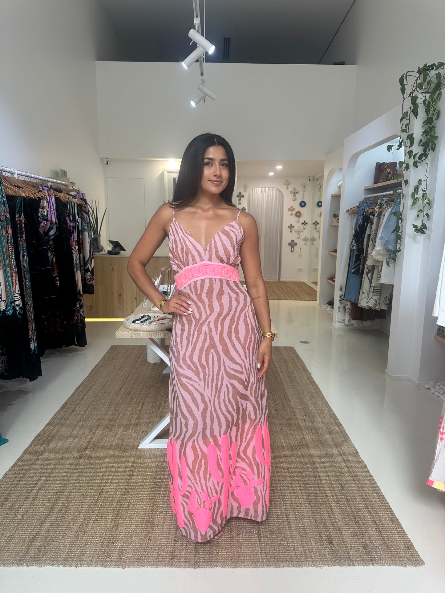 CAMELIA ZEBRA DRESS