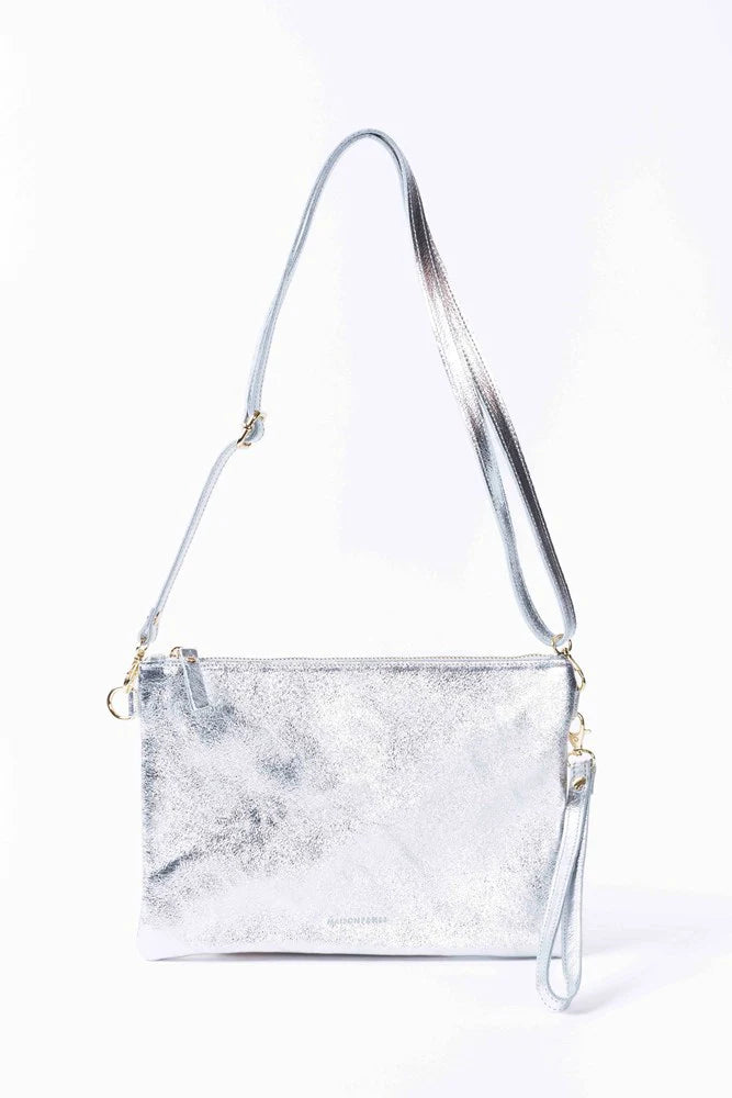 ANNA METALLIC LEATHER CROSSBODY