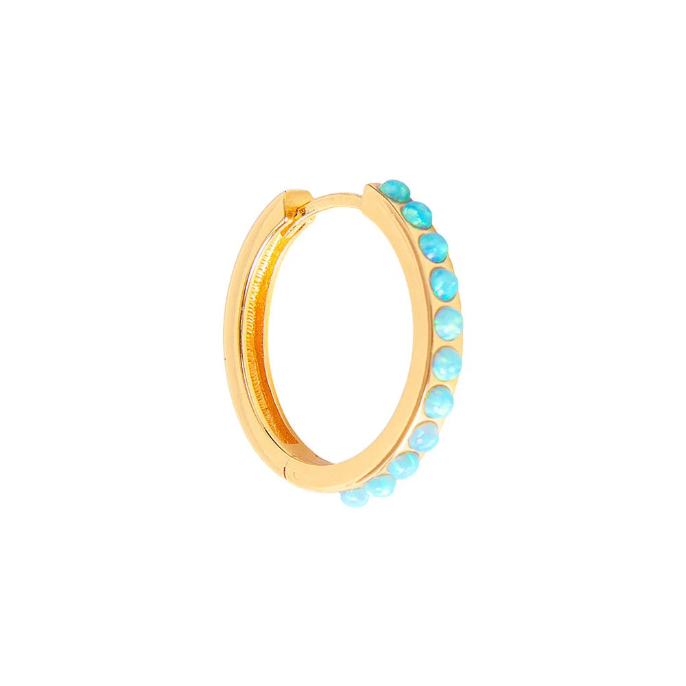 BLUE OPAL CRYSTAL MAXI HOOPS