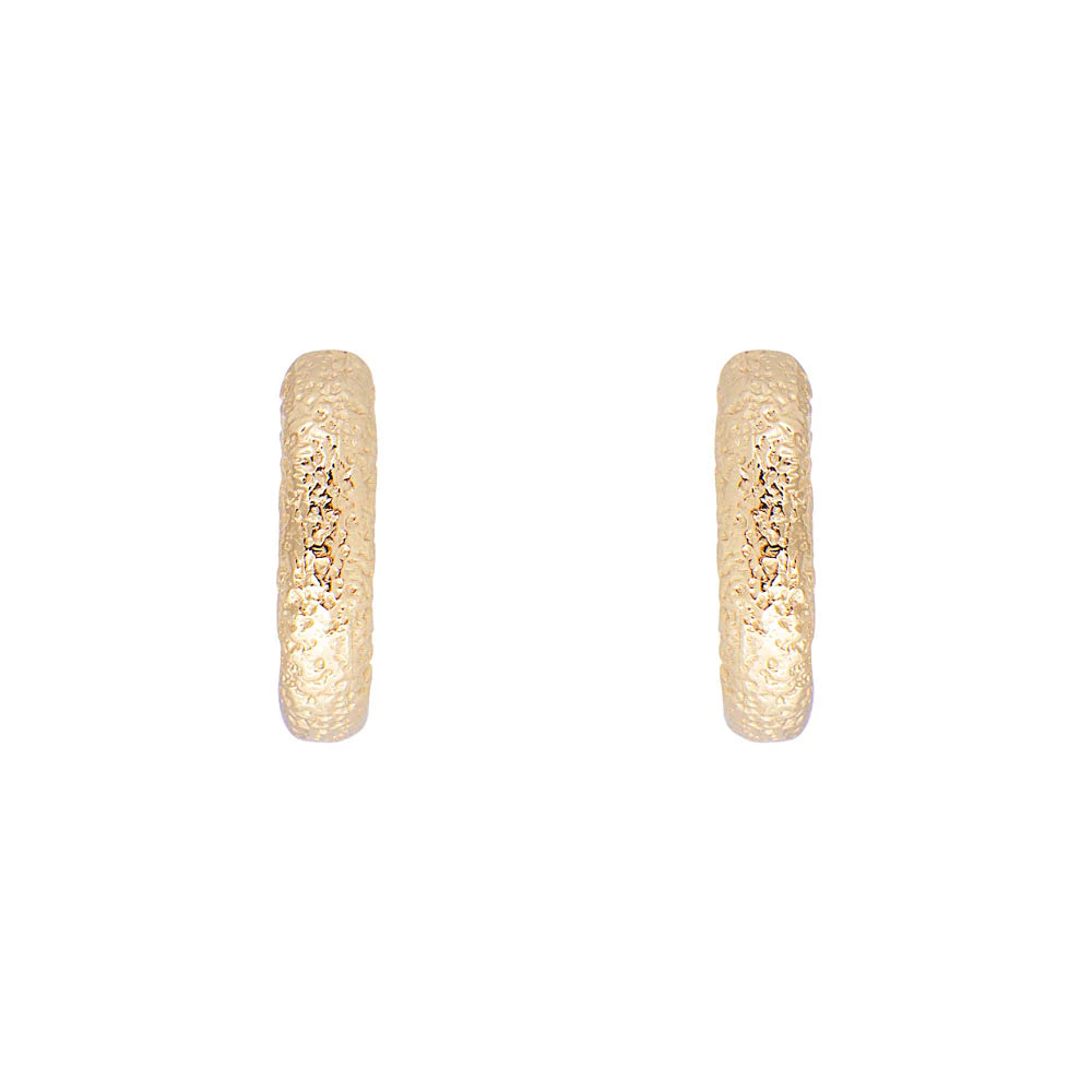 ANTIQUE GOLD MIDI HOOPS