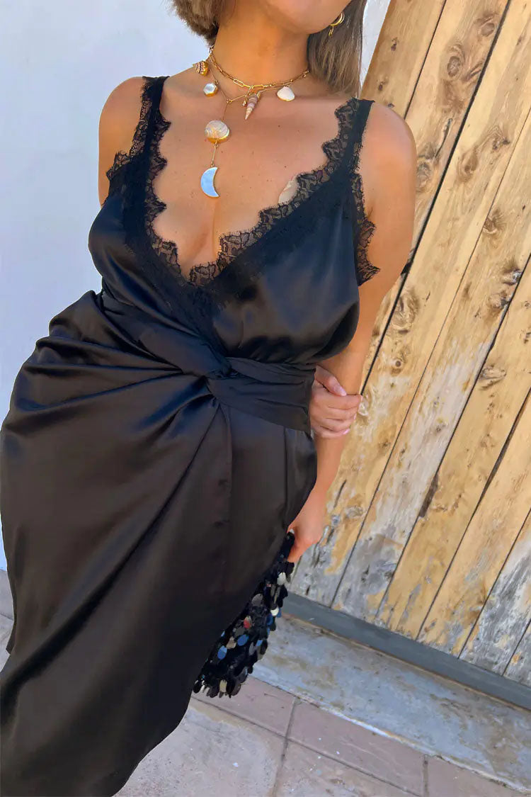 MEELA LACE TRIM DRESS