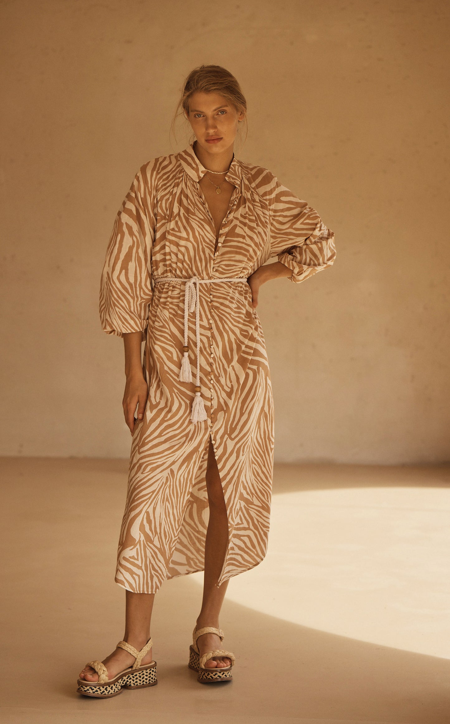 NOTAE BILLOW SLEEVE RESORT DRESS