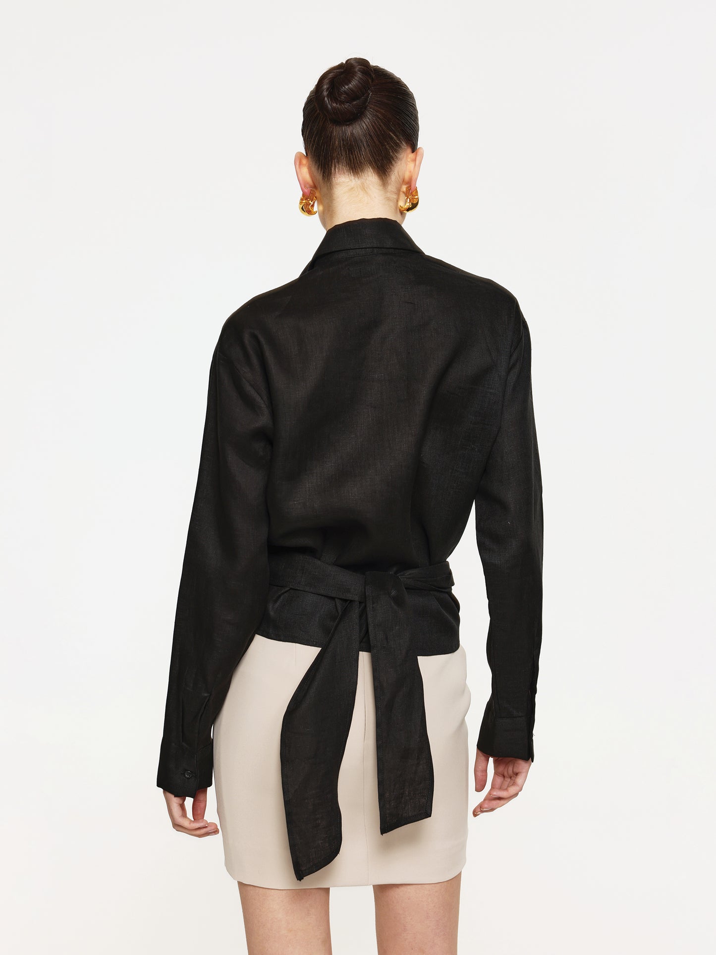 LINEN WRAP SHIRT