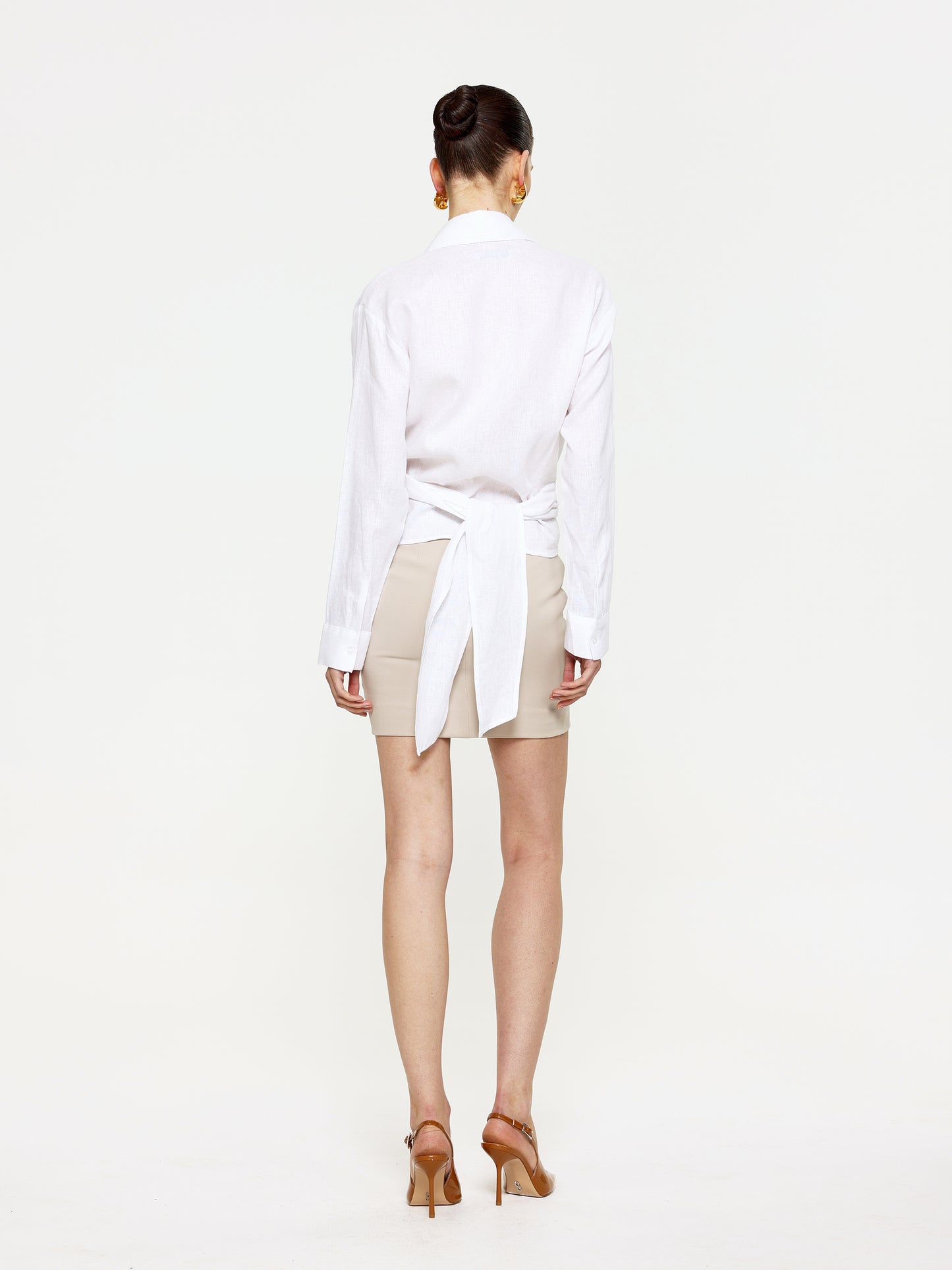 LINEN WRAP SHIRT