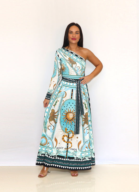 SUNSEEKER ONE SHOULDER DRESS