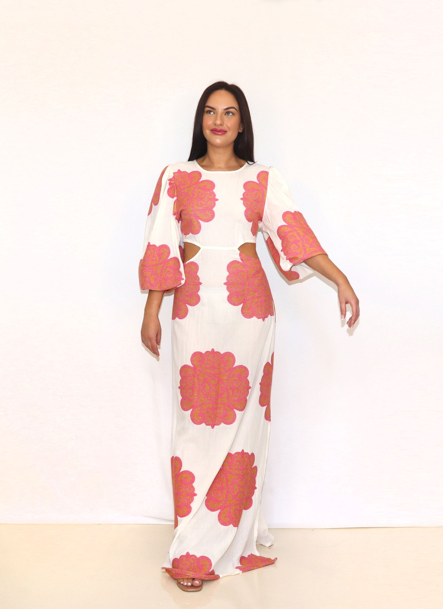 SYROS Dress Pink/Gold