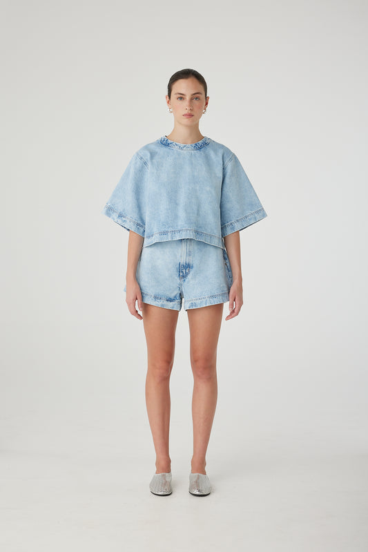 LUNA DENIM TOP