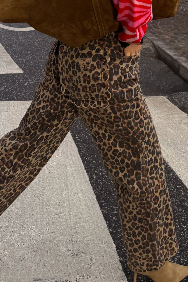 LUCIA LEOPARD SCALLOP JEANS