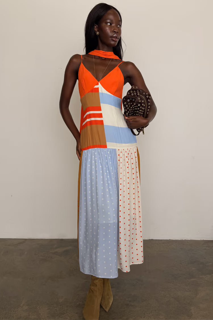 MULTI STRIPE BEA DRESS