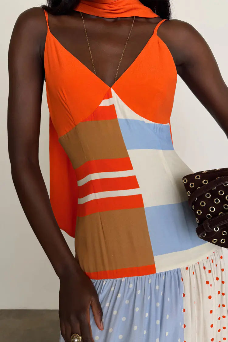 MULTI STRIPE BEA DRESS