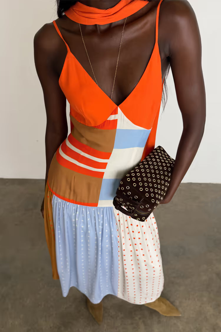 MULTI STRIPE BEA DRESS